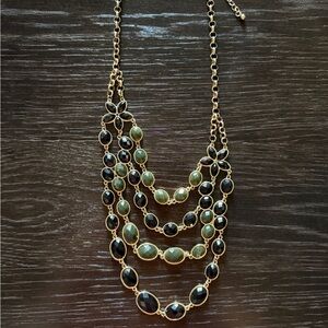 Elegant Gold and Black Necklace